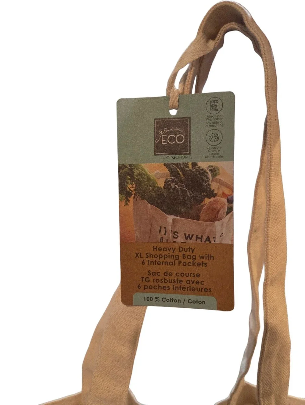 Circa Home - NEW Tabby Cat & Espresso Martini Canvas Tote Bag 100% Cotton